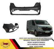 RENAULT TRAFIC 2022 ONWARDS FRONT BUMPER PRIMED WITH 2 PARKING SENSOR HOLES