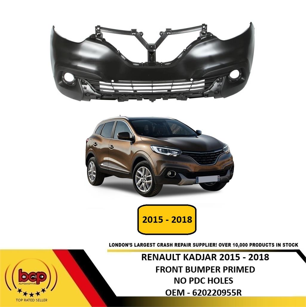 RENAULT KADJAR 2015 - 2018 FRONT  BUMPER NO SENSOR HOLE INSURANCE APPROVE OE SPE