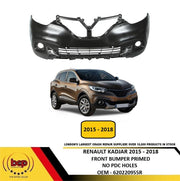 RENAULT KADJAR 2015 - 2018 FRONT  BUMPER NO SENSOR HOLE INSURANCE APPROVE OE SPE