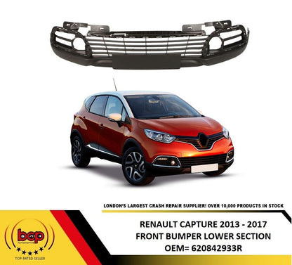 RENAULT CAPTUR 2013 - 2017 FRONT BUMPER LOWER SECTION SPOLIER TEXTURE FOG HOLDER