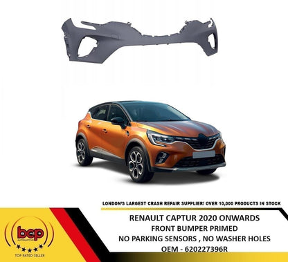 RENAULT CAPTUR 2020 -2024 FRONT BUMPER PRIMED NO PARKING SENSOR HOLES OEM SPEC