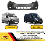 Load image into Gallery viewer, RENAULT MASTER 2010 – 2019 FRONT BUMPER BLACK WITH FOG LIGHT HOLES TEXTURED
