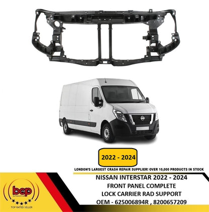 NISSAN INTERSTAR 2022 - 2024 FRONT PANEL RADIATOR HOLDER BONNET SLAM PANEL