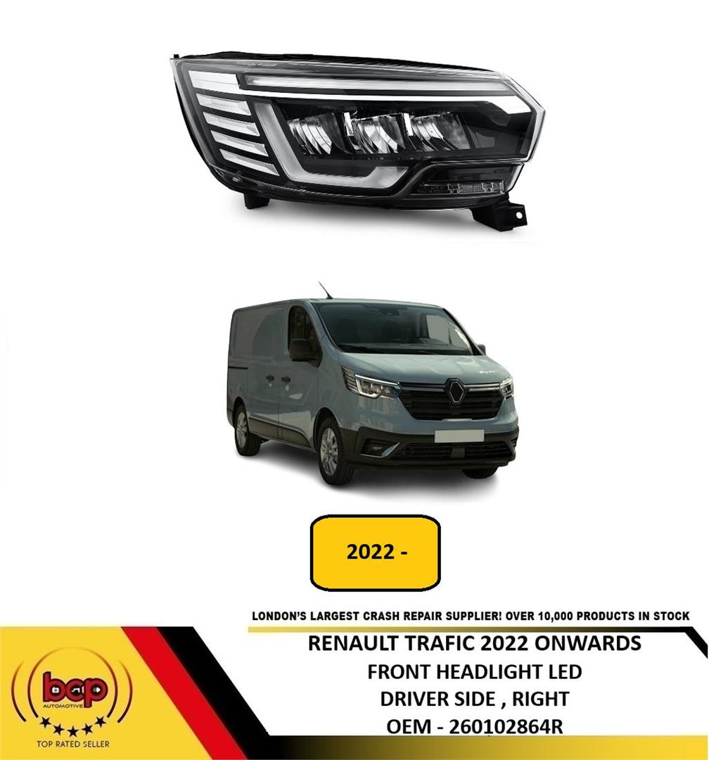 RENAULT TRAFIC 2022 ONWARDS FRONT HEADLIGHT HEADLAMP LED DRIVER SIDE RIGHT NEW