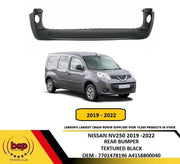 NISSAN NV250 2019 - 2022 REAR BUMPER TEXTURED BLACK NEW WITHOUT PDC HOLES