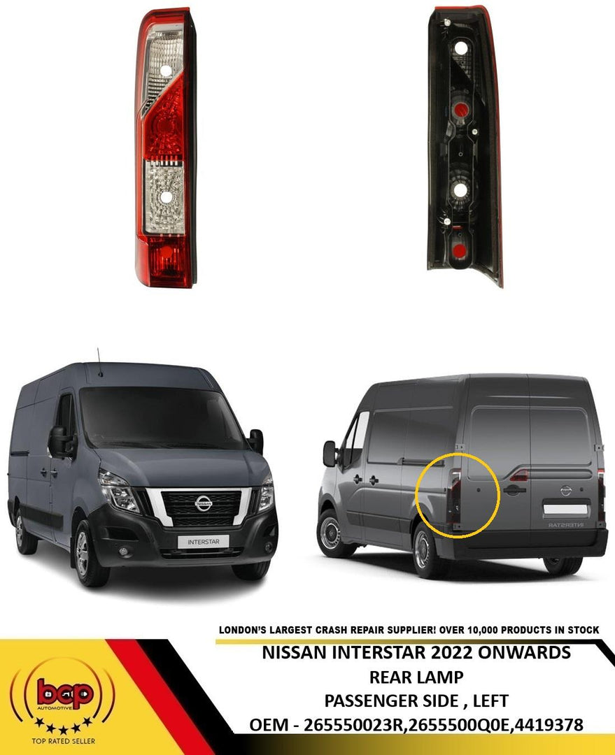 NISSAN INTERSTAR 2022 ONWARDS REAR LIGHT PASSENGER SIDE LEFT NEW OEM QUALITY