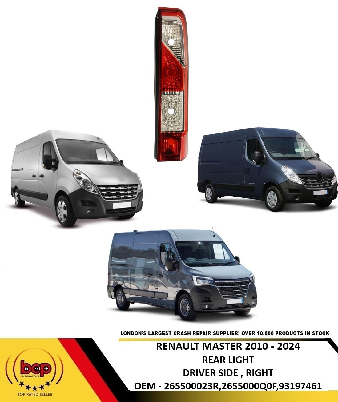 RENAULT MASTER 2014 ON REAR LIGHT TAIL LIGHT BACK LIGHT RH RIGHT DRIVER SIDE