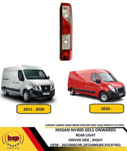 FOR NISSAN NV400 2010 - 2023 REAR LIGHT TAIL BACK LAMP RH RIGHT DRIVERS SIDE