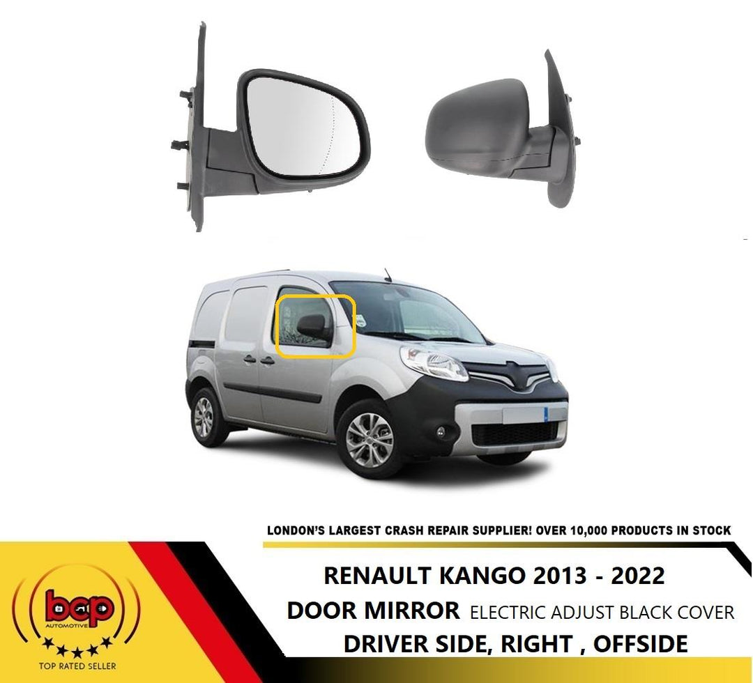 RENAULT KANGOO 2012 - 2022 DOOR WING MIRROR ELECTRIC DRIVER SIDE RIGHT BLACK