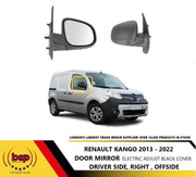 RENAULT KANGOO 2012 - 2022 DOOR WING MIRROR ELECTRIC DRIVER SIDE RIGHT BLACK