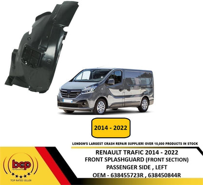 RENAULT TRAFIC 2014 - 2022 FRONT SPLASHGUARD WHEEL HOUSE LINER PASSENGER LEFT