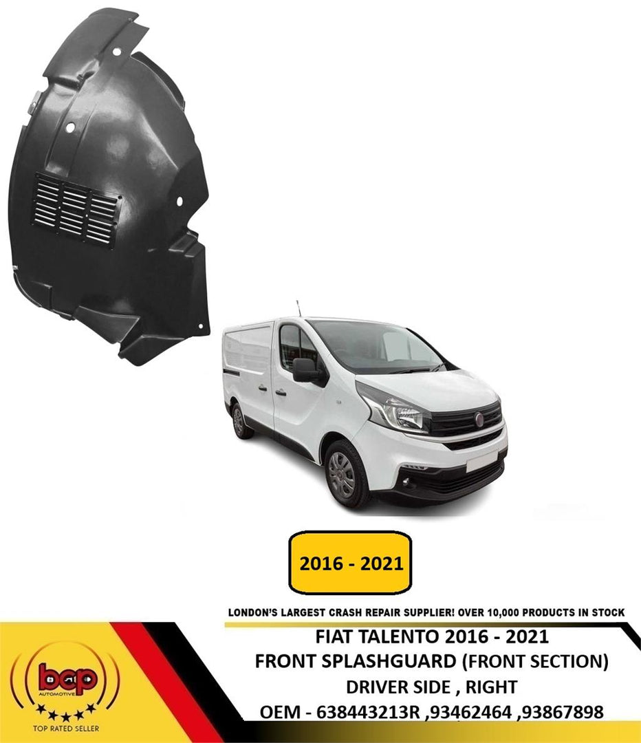 FIAT TALENTO 2016 - 2021 FRONT SPLASHGUARD WHEEL HOUSE LINER DRIVER RIGHT