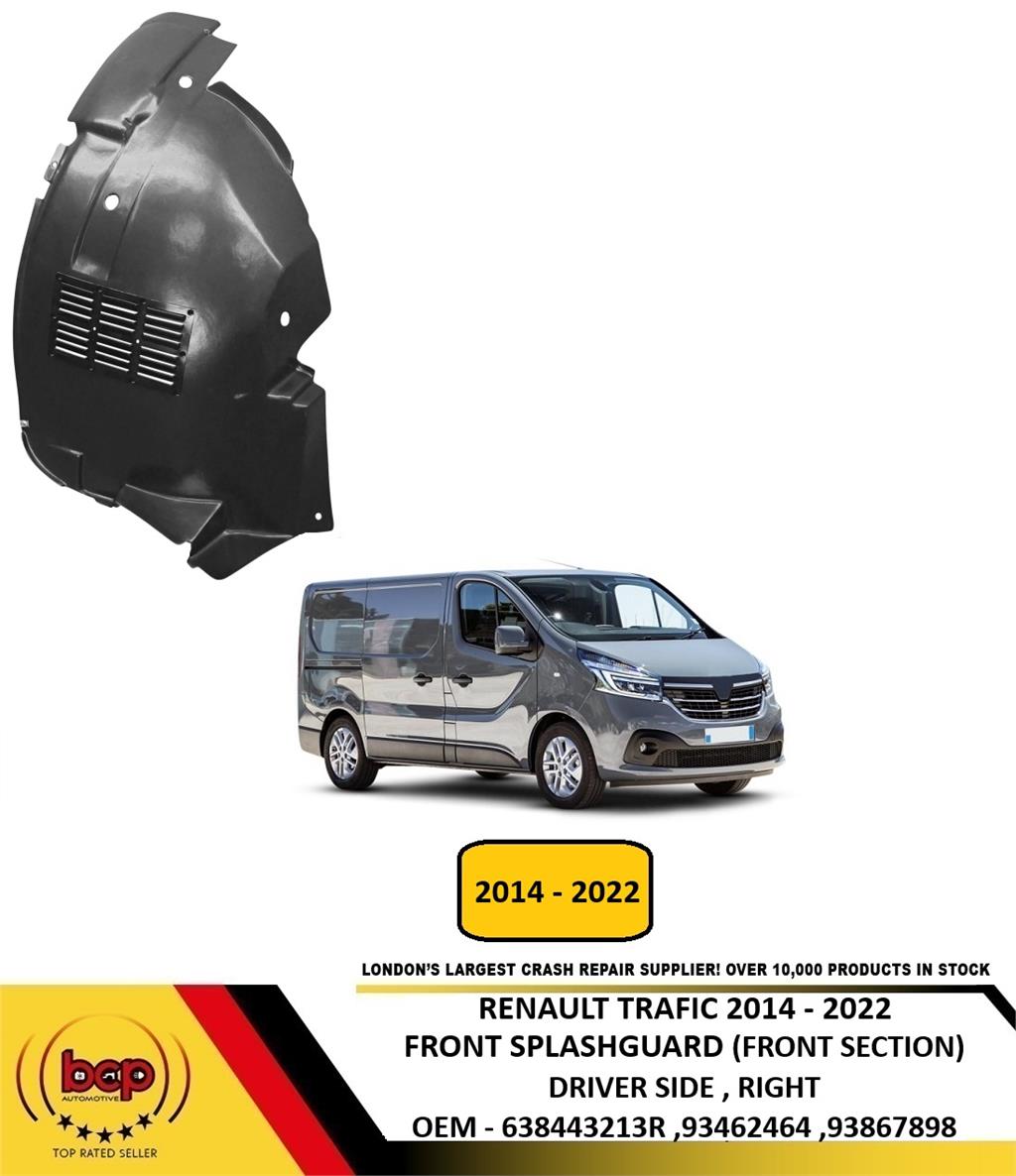 RENAULT TRAFIC 2014 - 2022 FRONT SPLASHGUARD WHEEL HOUSE LINER DRIVER RIGHT
