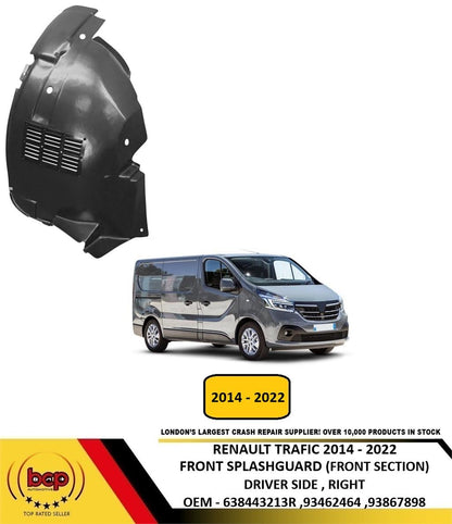 RENAULT TRAFIC 2014 - 2022 FRONT SPLASHGUARD WHEEL HOUSE LINER DRIVER RIGHT