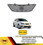 Load image into Gallery viewer, SEAT IBIZA 2012 – 2015 GRILLE WITH CHROME MAIN NO BADGE 6J0853651D9B9