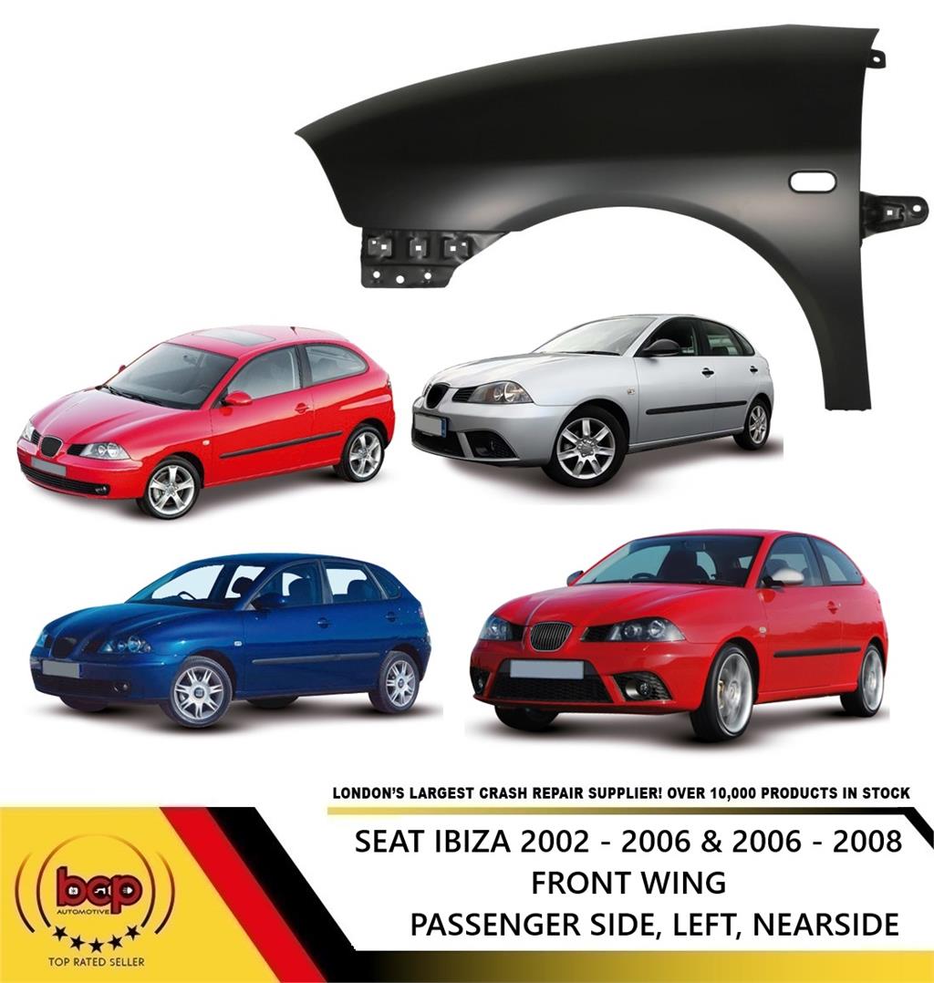 SEAT IBIZA 2002 -2008 FRONT WING LEFT PASSENGERS SIDE NEW PRIMED