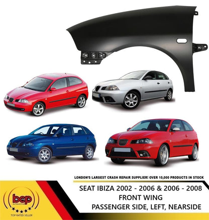 SEAT IBIZA 2002 -2008 FRONT WING LEFT PASSENGERS SIDE NEW PRIMED