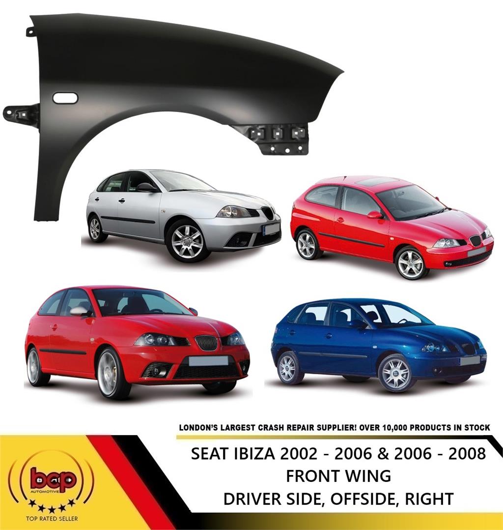 SEAT IBIZA 2002 -2008 FRONT WING RIGHT DRIVER SIDE NEW PRIMED
