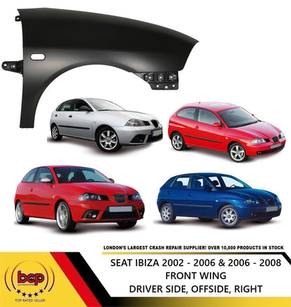 SEAT IBIZA 2002 -2008 FRONT WING RIGHT DRIVER SIDE NEW PRIMED