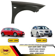 SEAT LEON 2005 - 2012 FRONT WING DRIVERS SIDE RIGHT OFFSIDE PRIMED BRAND NEW