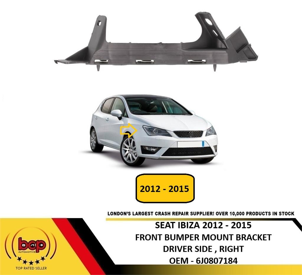 SEAT IBIZA 2012–2015 FRONT BUMPER UPPER MOUNT BRACKET GUIDE PASSENGER SIDE LEFT
