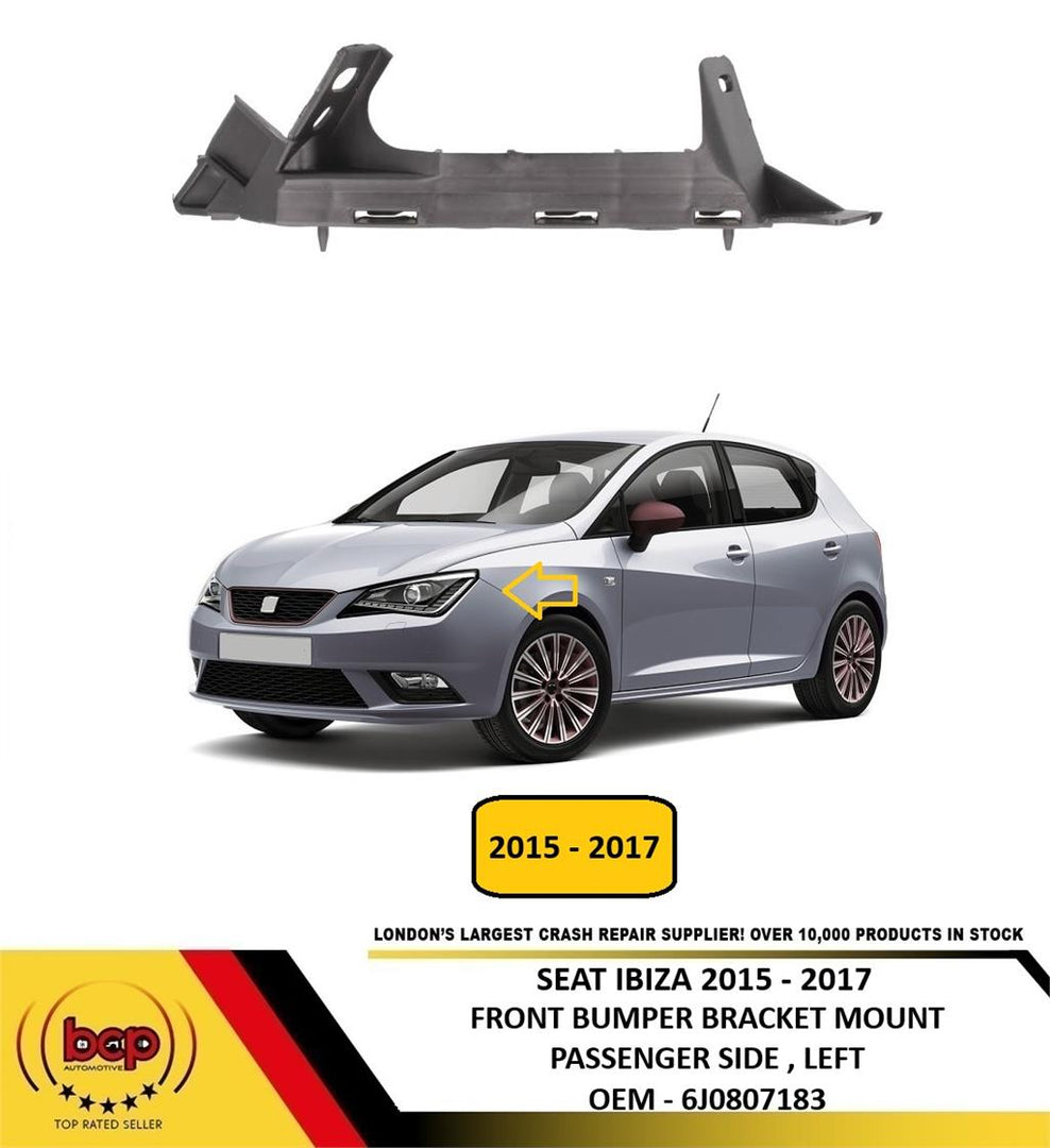 SEAT IBIZA 2015-2017 FRONT BUMPER UPPER MOUNT BRACKET GUIDE PASSENGER SIDE LEFT