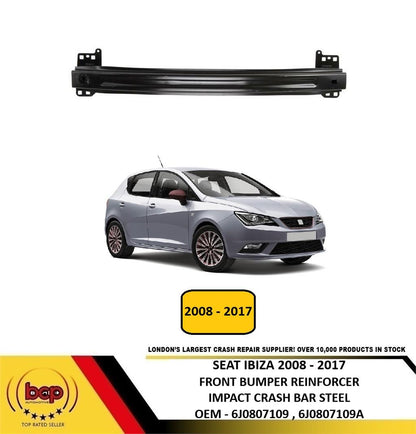 SEAT IBIZA 2008 - 2017 FRONT BUMPER REINFORCEMENT IMPACT CRASH BAR 6J0807109A