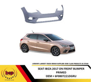 SEAT IBIZA 2017 ONWARDS FRONT BUMPER PRIMED NO SENSORS  6F0807221DGRU FR
