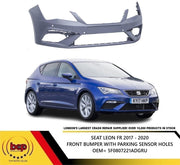 SEAT LEON FR 2017 - 2021 FRONT BUMPER WITH PARKING SENSOR HOLES 5F0807221ADGRU