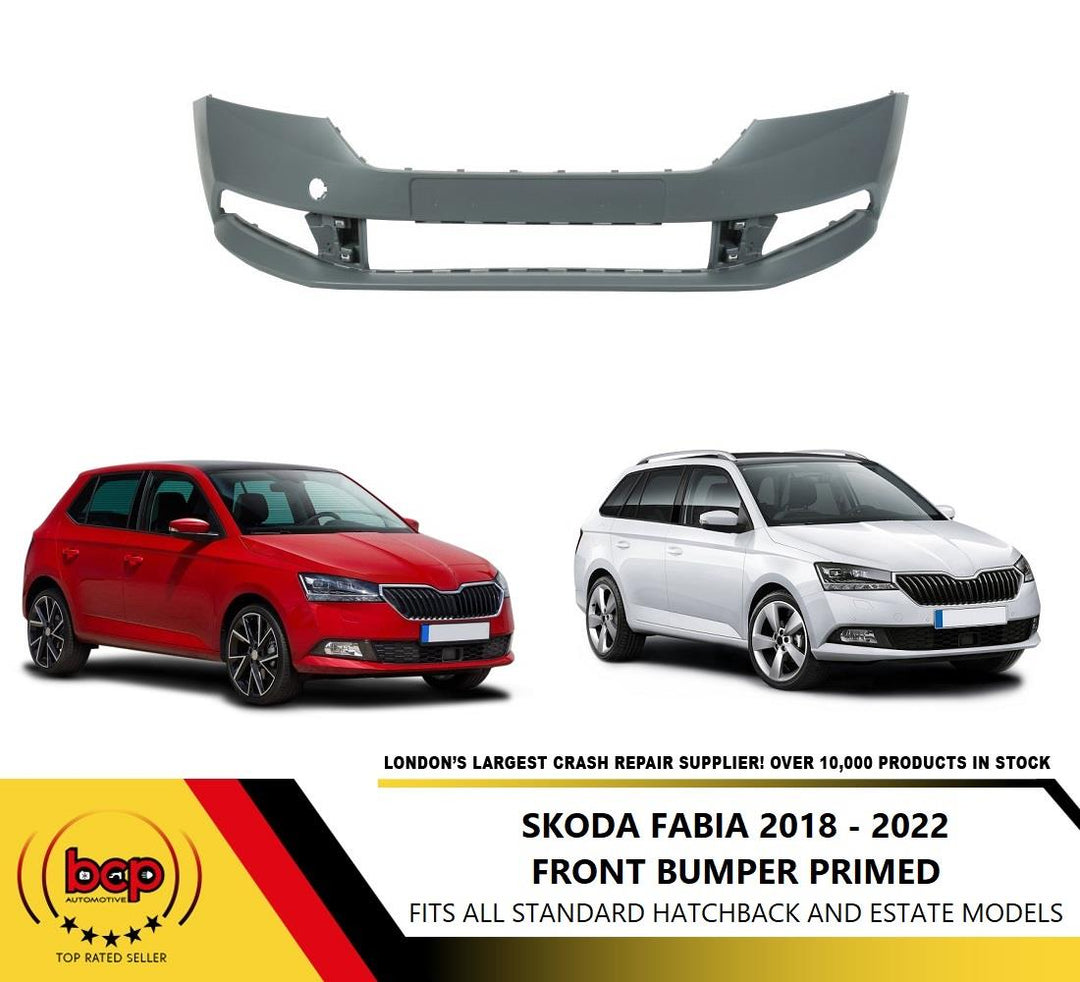 SKODA FABIA 2018 – 2022 FRONT BUMPER NO SENSORS OEM SPEC  6V0807221F