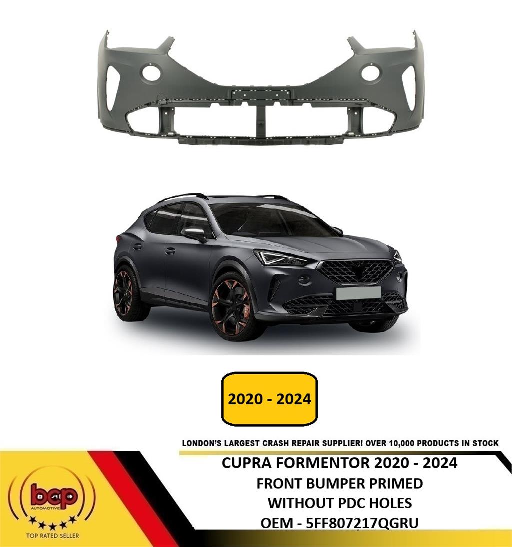 CUPRA FORMENTOR 2020 - 2024 FRONT BUMPER PRIMED WITHOUT PDC HOLES 5FF807217QGRU