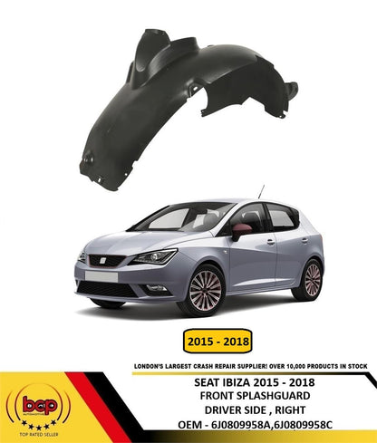 SEAT IBIZA 2015 - 2018 RIGHT SIDE FRONT WHEEL ARCH INNER WING SPLASH GUARD NEW