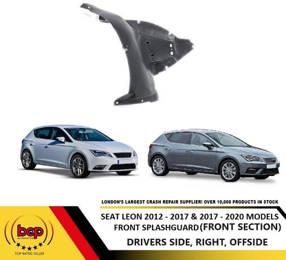 SEAT LEON 2012 - 2020 FRONT SPLASHGUARD ARCH LINER FRONT PART RIGHT DRIVERS SIDE