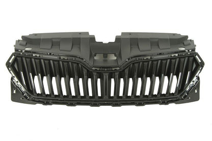 SKODA FABIA 2018 - 2022 FRONT BUMPER UPPER MAIN RADIATOR GRILLE BLACK NEW