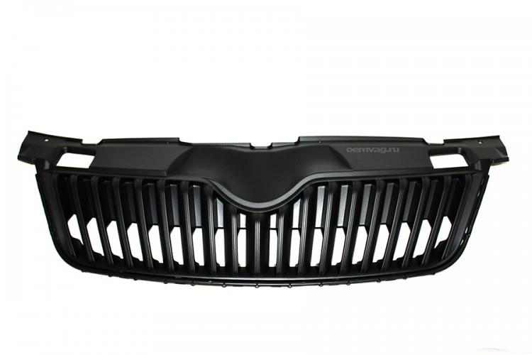 SKODA FABIA 2010 - 2014 FRONT BUMPER TOP UPPER RADIATOR GRILLE BLACK NEW