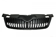 SKODA FABIA 2010 - 2014 FRONT BUMPER TOP UPPER RADIATOR GRILLE BLACK NEW