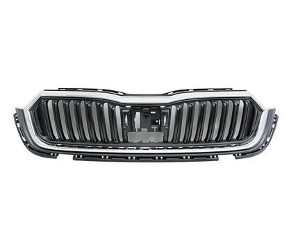 SKODA OCTAVIA 2020 – 2024 FRONT UPPER RADIATOR WITH CHROME SURROUND 5E3853653ZD4
