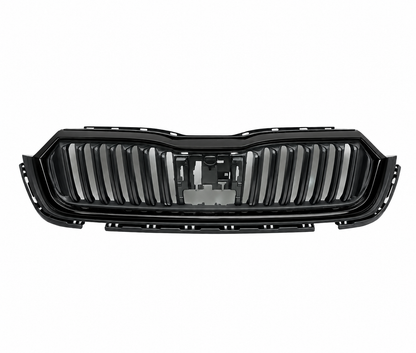 SKODA OCTAVIA 2020 – 2024 FRONT UPPER RADIATOR GLOSS BLACK SURROUND 5E3853653ZD4
