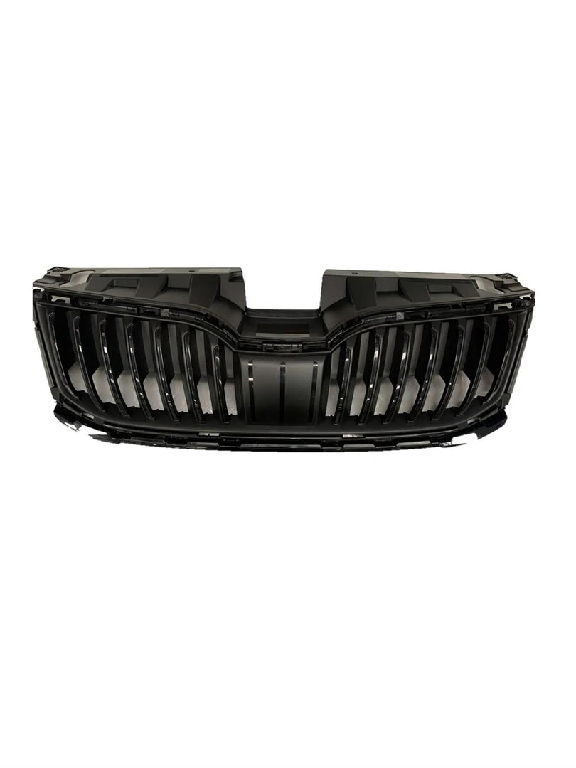 SKODA OCTAVIA 2017 - 2020 FRONT BUMPER UPPER RADIATOR GRILLE MATT BLACK NEW