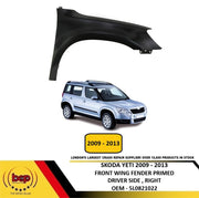 SKODA YETI 2010 - 2014 FRONT WING FENDER PRIMED ALUMINIUM DRIVER SIDE RIGHT