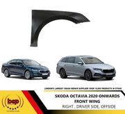 SKODA OCTAVIA 2020 ON FRONT WING RIGHT DRIVERS SIDE PRIMED 5E3821106A