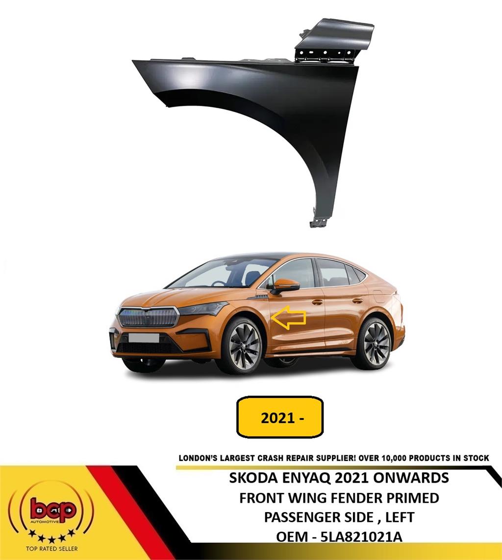 SKODA ENYAQ 2021 ON FRONT WING FENDER PRIMED PASSENGER SIDE LEFT NEW