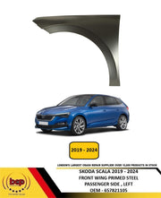 SKODA SCALA 2019 - 2024 FRONT WING FENDER PRIMED STEEL PASSENGER SIDE LEFT NEW