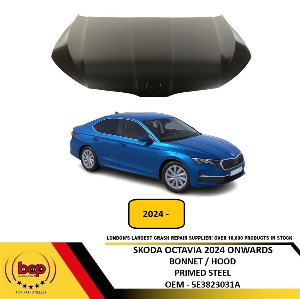 SKODA OCTAVIA 2024 ONWARDS BONNET HOOD PRIMED STEEL NEW