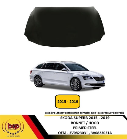 SKODA SUPERB 2015 – 2019 BONNET HOOD PRIMED STEEL OEM SPEC 3V0823031