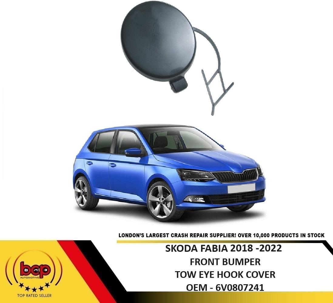 SKODA FABIA 2018 - 2022 FRONT BUMPER TOW EYE HOOK COVER PRIMED6V0807241