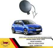 SKODA FABIA 2018 - 2022 FRONT BUMPER TOW EYE HOOK COVER PRIMED6V0807241