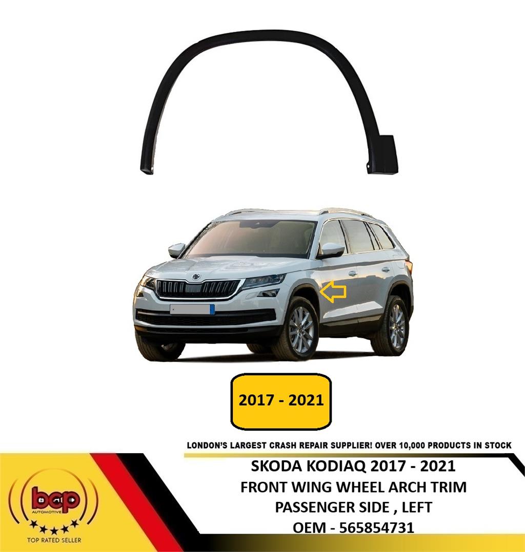 SKODA KODIAQ 2017 - 2021 FRONT WING WHEEL ARCH TRIM BLACK PASSENGER SIDE LEFT