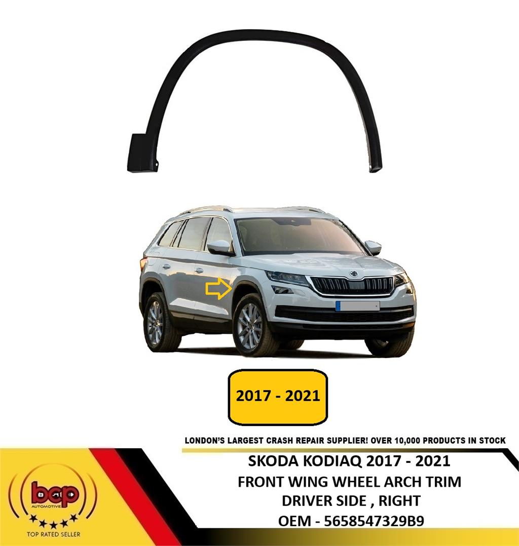SKODA KODIAQ 2017 - 2021 FRONT WING WHEEL ARCH TRIM BLACK DRIVER SIDE RIGHT