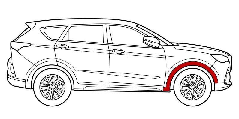 SKODA KODIAQ 2017 - 2021 FRONT WING WHEEL ARCH TRIM BLACK DRIVER SIDE RIGHT